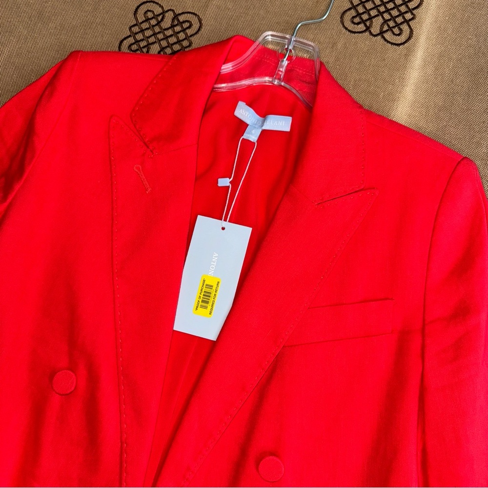 Antonio Melani Riviera Notch Lapel Long Sleeve Linen Blend Button Front Blazer - Picture 6 of 16